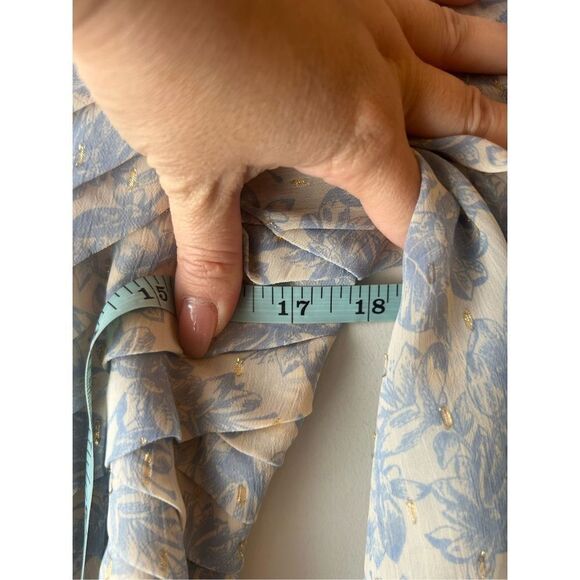 Express chiffon balloon sleeve romantic blouse S - Picture 6 of 10